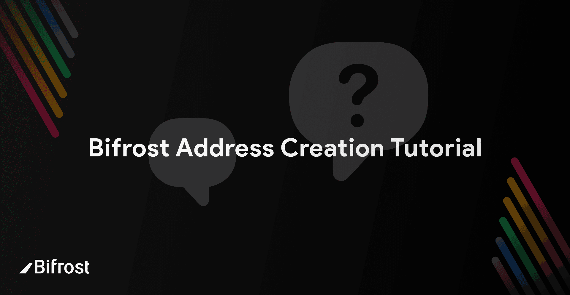 Bifrost Address Creation & Restore Tutorial