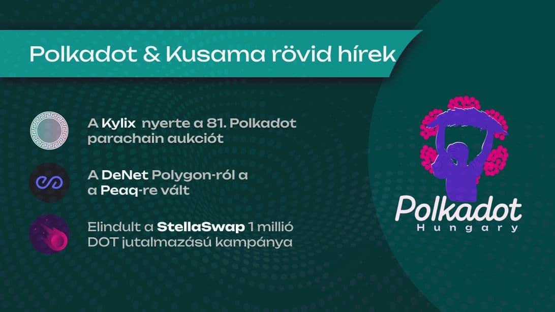 Polkadot hírek - A Stellaswap 1 millió DOT-ot oszt szét